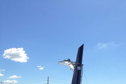 Solar panels in a field