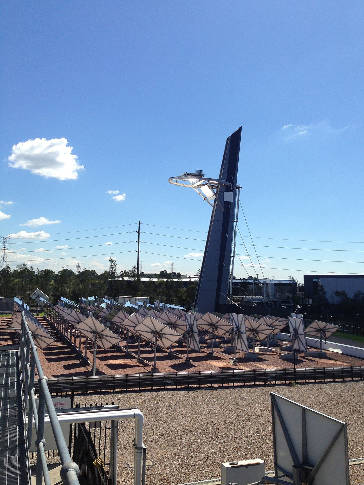 Solar panels in a field